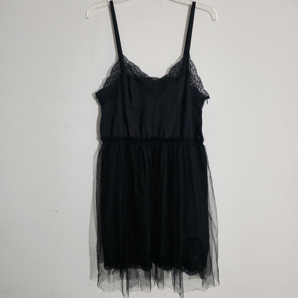 Elegant Black Lace Slip Dress